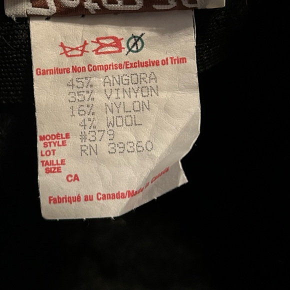 60s Angora Fur Hat Vintage Betmar Black Bucket Holly Golightly Furry OS - Picture 9 of 13